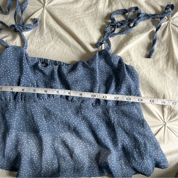 SHEIN Blue Polka Dot Women's Small Top - Picture 3 of 7